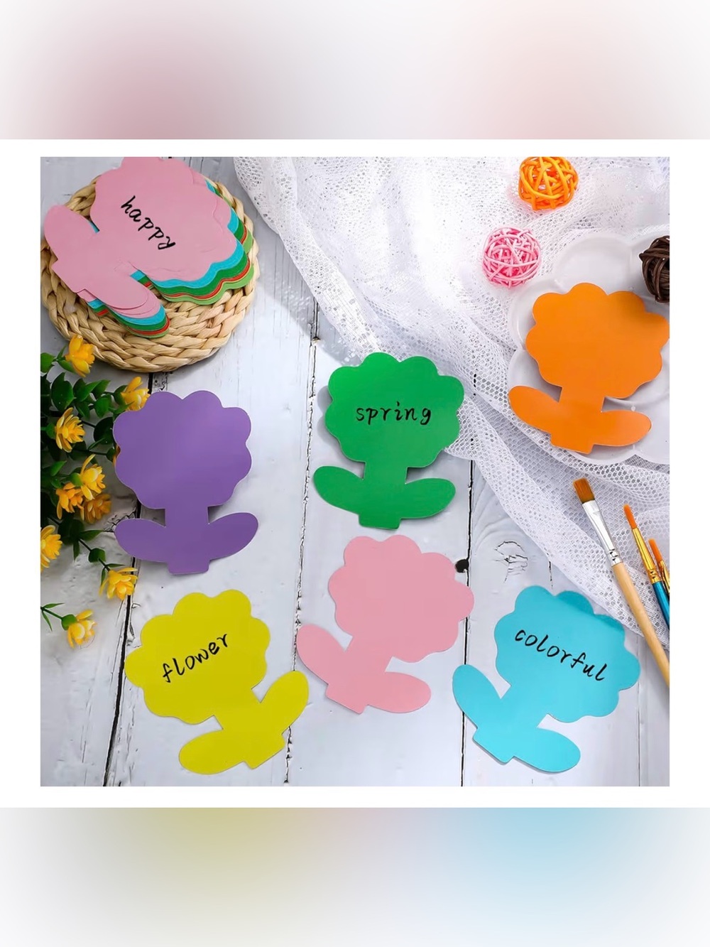 💜 36 Pcs Colorful Sunflower Cutouts for a  Spring Bulletin Board or Crafts
